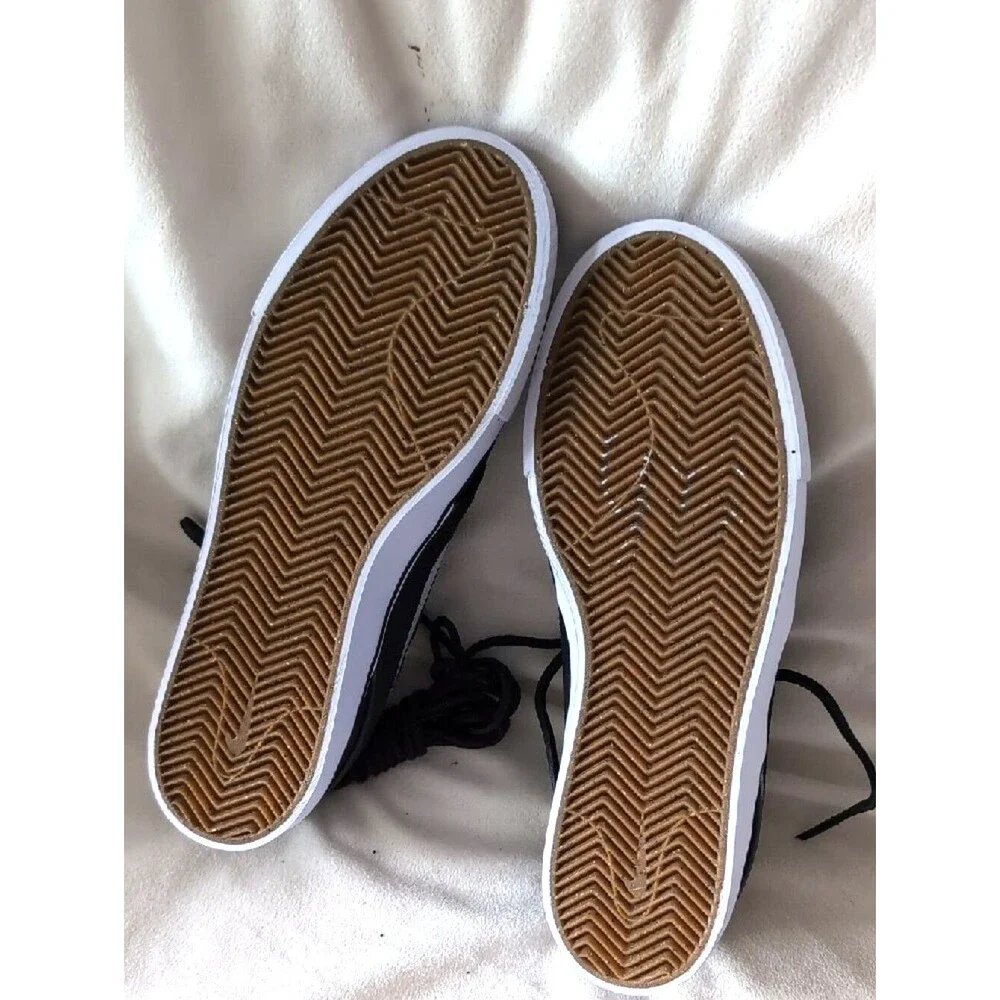 NIKE SB ZOOM JANOSKI OG+ BLACK WHITE Suede Sneaker Shoes Size 7